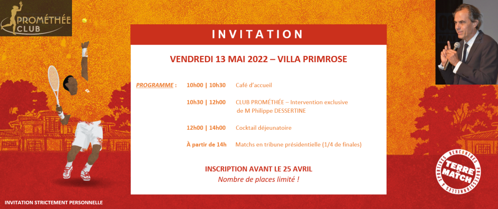 Invitation Club Prométhée - Villa Primrose 2022